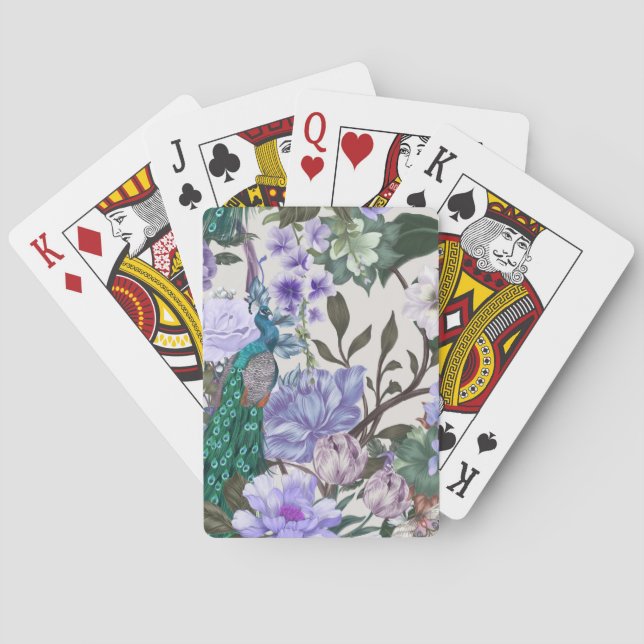 Baraja De Cartas Bonitas tarjetas de juego Peacock (Reverso)