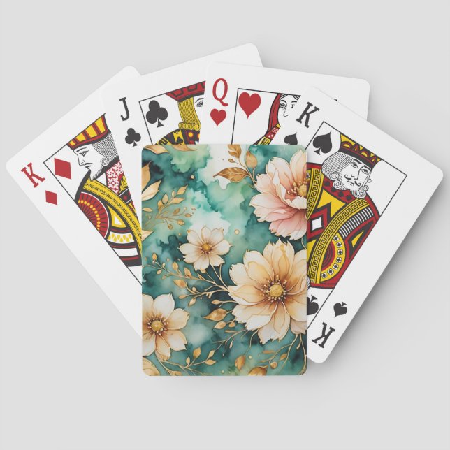 Baraja De Cartas Bonito en tarjetas de reproducción rosa (Reverso)