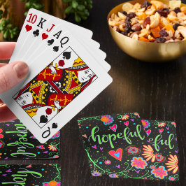 Baraja De Cartas Bonito esperanzadora diversión floral alegre inesp