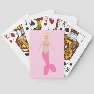 Baraja De Cartas Bonito Fantasía rosa Mermaid