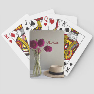 Baraja De Cartas Bonito Foto original de Dahlia +Nombre personaliza