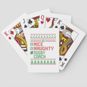 Baraja De Cartas Bonito Navidades divertidos de entrenador de rugby