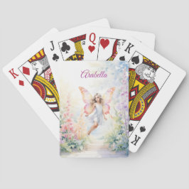 Baraja De Cartas Bonito Pastel de Mariposa en Jardín de Flores