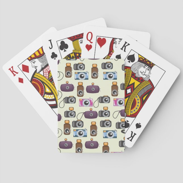Baraja De Cartas Bonito patrón de cámaras (Reverso)