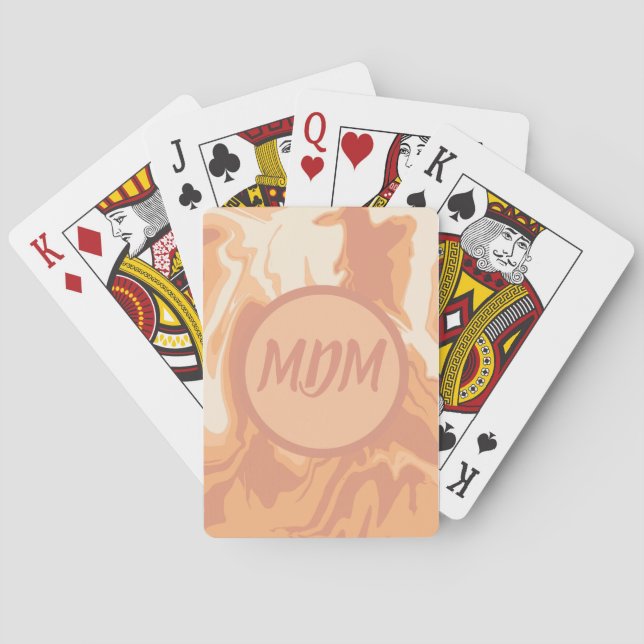 Baraja De Cartas Bonito Peach Swirls (Reverso)