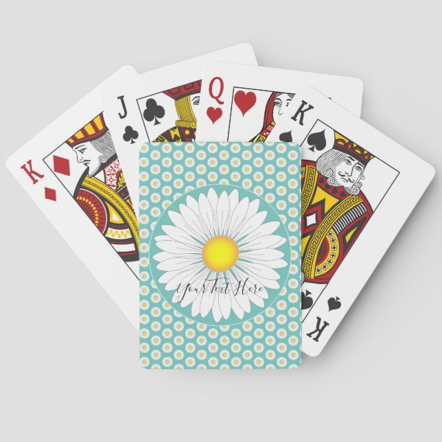 Baraja De Cartas Bonito Personalizado de margarita grande cara nume (Reverso)