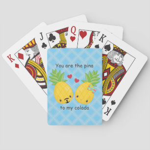 Baraja De Cartas Bonito piña tropical Pina colada romántica