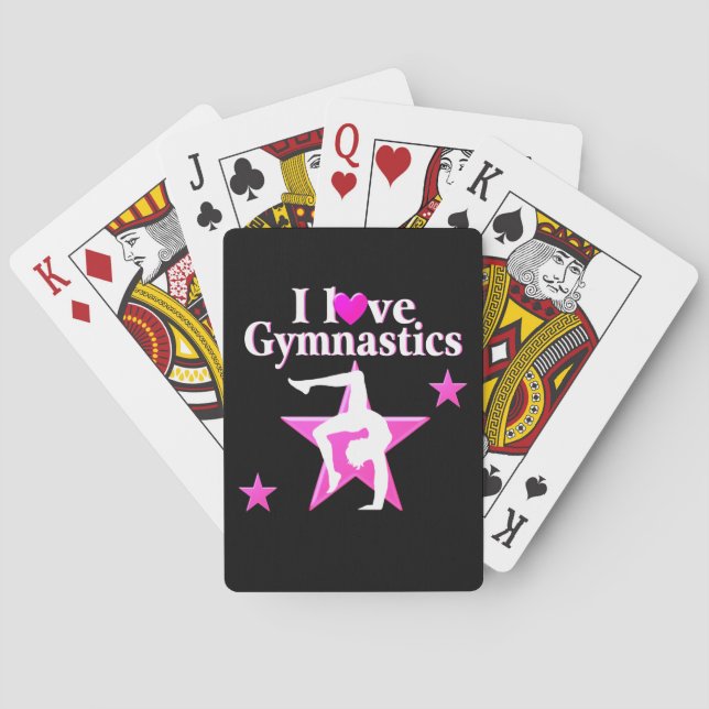 BARAJA DE CARTAS BONITO PINK ME ENCANTA EL DISEÑO DE GIMNASTICAS (Reverso)