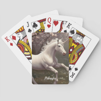 Baraja De Cartas Bonito unicornio blanco