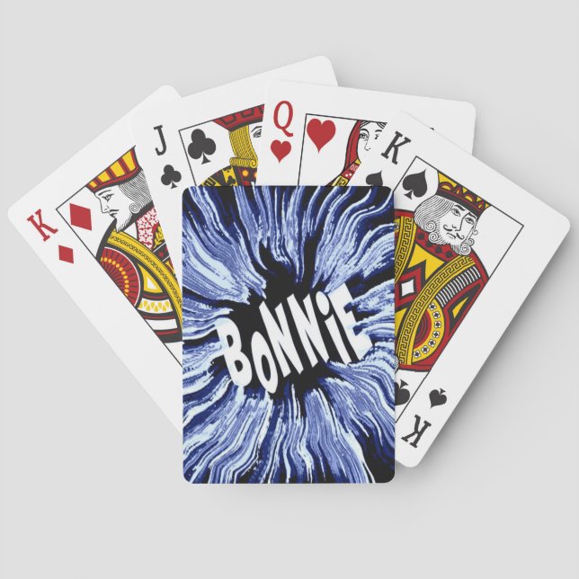 Baraja De Cartas Bonnie Name Star Art (Reverso)