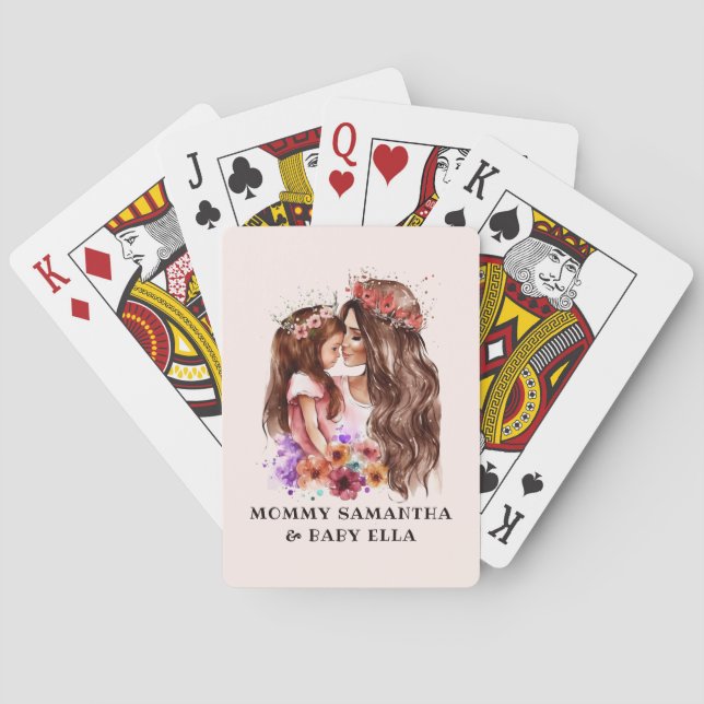 Baraja De Cartas Bono de mamá y hija Adorable (6) (Reverso)