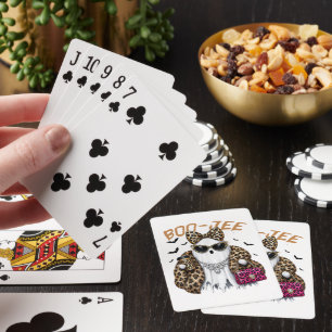Baraja De Cartas Boo-JEE Fantasma Leopardo Coquette Halloween