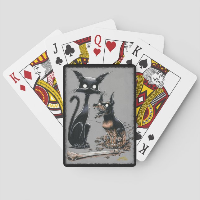 Baraja De Cartas Boo Kitty hace tarjetas para jugar a un amigo (Reverso)