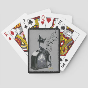 Baraja De Cartas Boo Kitty oye las tarjetas de reproducción de músi