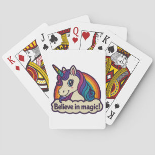 Baraja De Cartas Bordado Mítico Unicornio, animal de cuerno mágico