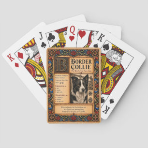 Baraja De Cartas Border Collie, Arte de Bestiario Medieval