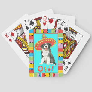 Baraja De Cartas Border collie de la fiesta