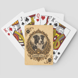 Baraja De Cartas Border Collie, Perro de Patrimonio Vintage
