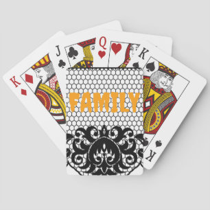 Baraja De Cartas Bordes De Lugar Y Texto Familiar - Zazzle_Growsho