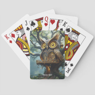 Baraja De Cartas Bosque de árbol de búho barato de fantasía