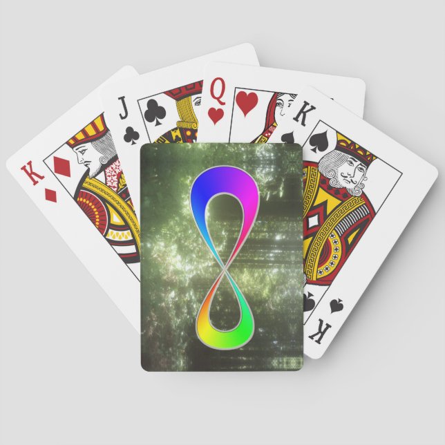 Baraja De Cartas Bosque de arco iris infinito (Reverso)