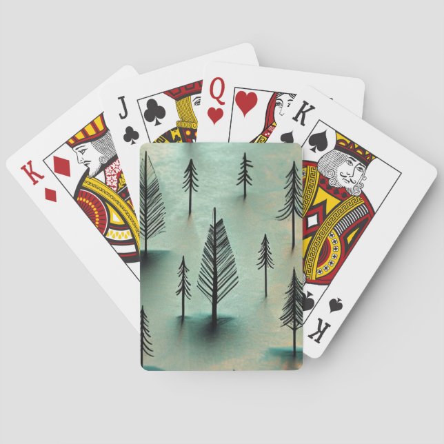 Baraja De Cartas Bosque de invierno (Reverso)