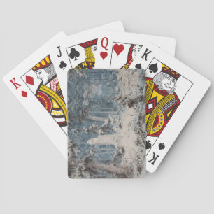 Baraja De Cartas Bosque de nieve (por Andreas Achenbach)