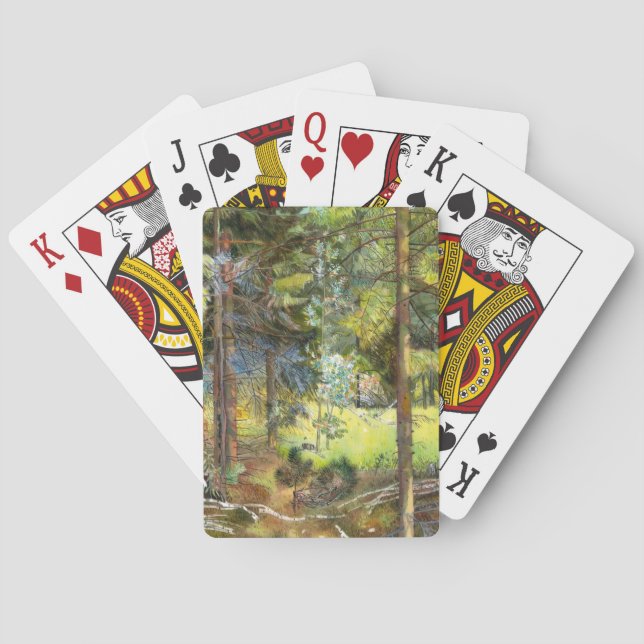 Baraja De Cartas Bosque de pinos (Reverso)