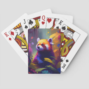 Baraja De Cartas Bosque de vida silvestre pintado de retrato animal