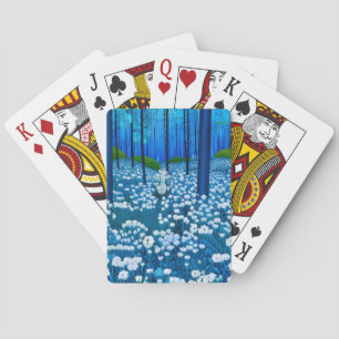 Baraja De Cartas Bosque Encantado de Flores Silvestres Blancas
