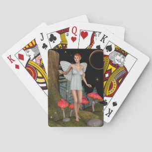 Baraja De Cartas Bosque Encantado Hada Setas Arte Fantasía