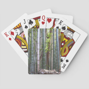 Baraja De Cartas Bosque japonés gigante de bambú, Sagano, Kioto, Ja