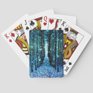 Baraja De Cartas Bosque Mágico Turquesa Verde Azul