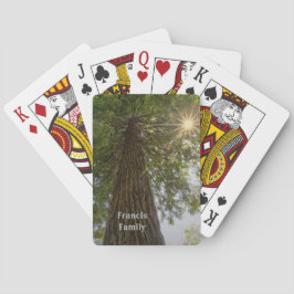 Baraja De Cartas Bosque Pacífico Con Foto De La Naturaleza De Luz D