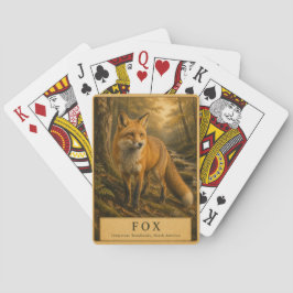 Baraja De Cartas Bosques Templados de Zorro VINTAGE