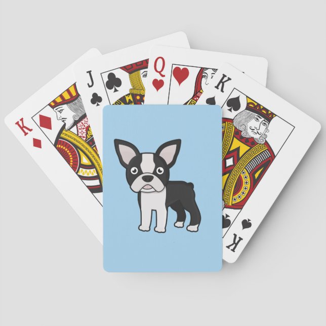 Baraja De Cartas Boston linda Terrier (Reverso)