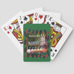 Baraja De Cartas Bote Swan de Boston - Felices Fiestas