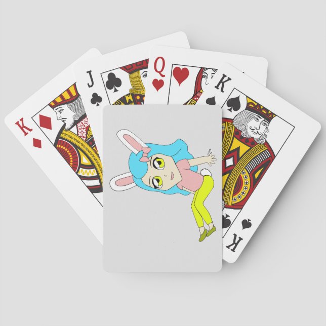 Baraja De Cartas botón chibi bunnygirl (Reverso)