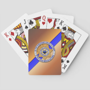 Baraja De Cartas Botones de la Línea Azul Delgada