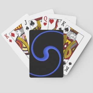 Baraja De Cartas Botones de la Línea Azul Delgada