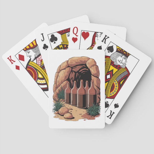 Baraja De Cartas Bottles At A Cave (Reverso)
