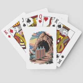 Baraja De Cartas Bottles Near A Cave Entrance