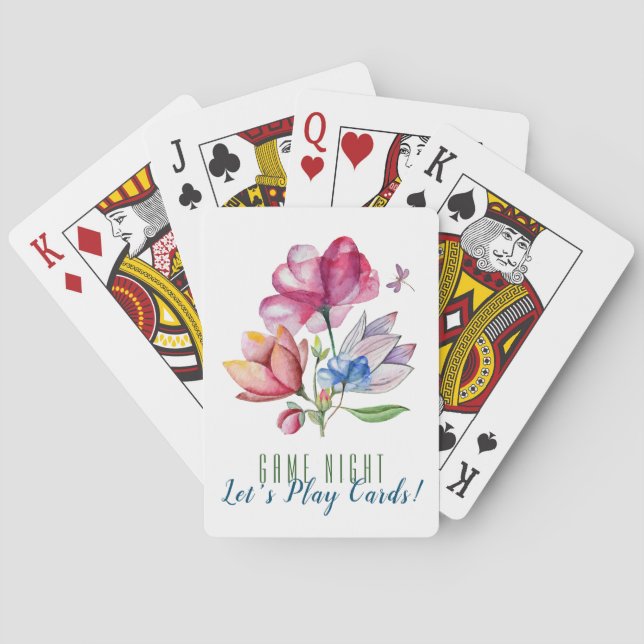 Baraja De Cartas Bouquet floral de primavera (Reverso)