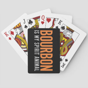 Baraja De Cartas Bourbon Es Mi Animal Espiritual Vintage Americano