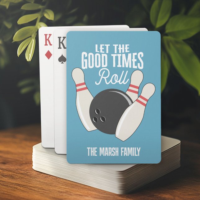 Baraja De Cartas Bowling - Dejar Que Se Pongan Los Buenos Tiempos - (Personalized playing cards)