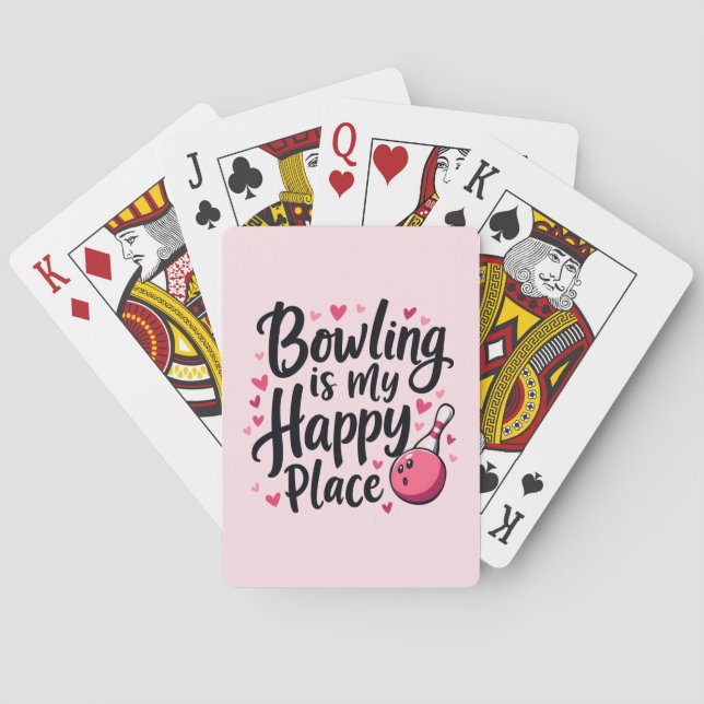 Baraja De Cartas Bowling Lover Cute Retro Diseño Deportivo Estético (Reverso)