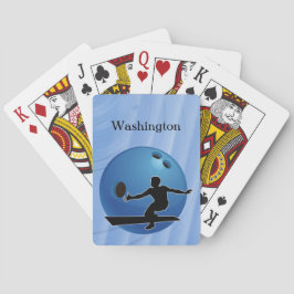 Baraja De Cartas Bowling Sport Elegant personalizado con nombre