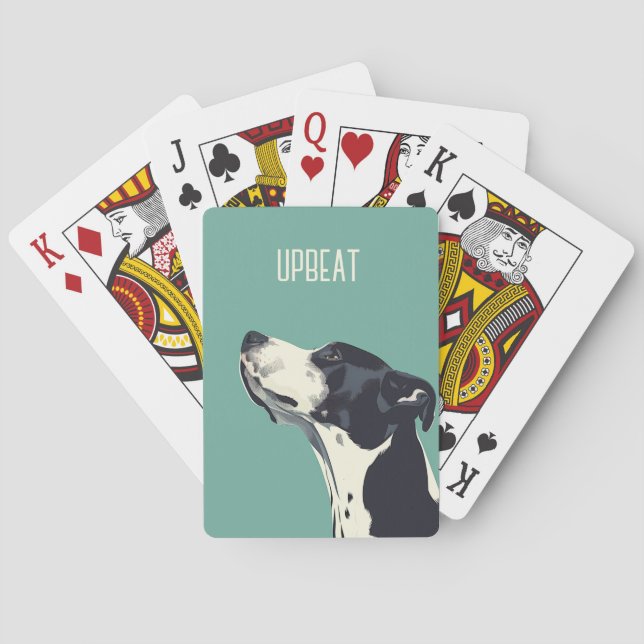 Baraja De Cartas Boxeador negro y blanco (Reverso)