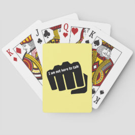 Baraja De Cartas Boxeo, no estoy aquí para hablar