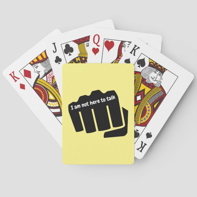 Baraja De Cartas Boxeo, no estoy aquí para hablar (Reverso)